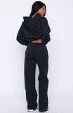 Starting Fresh Wide Leg Sweatpants Navy