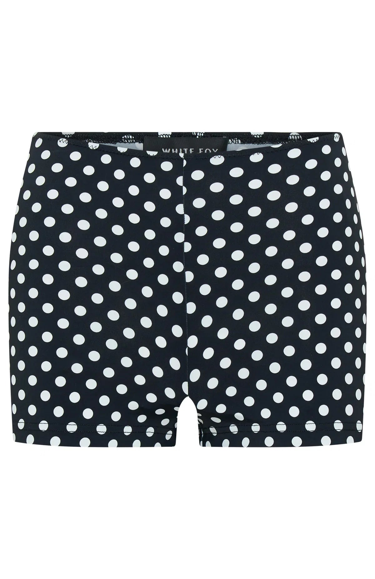 On The Inside Booty Shorts Black White Polka Dot