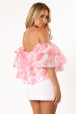 Deedi Off Shoulder Top Pink Floral