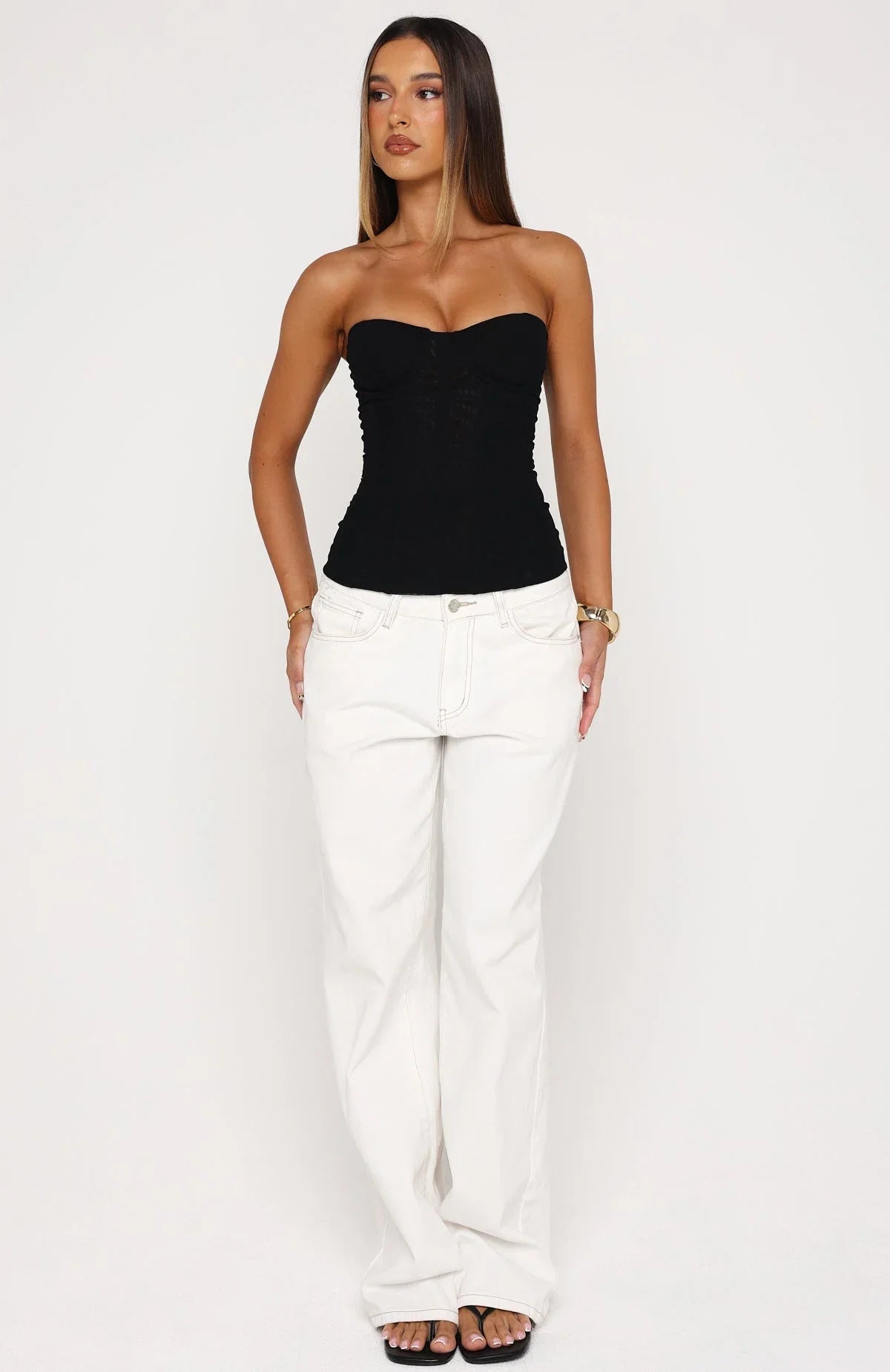 Pinky Promise Strapless Bustier Black