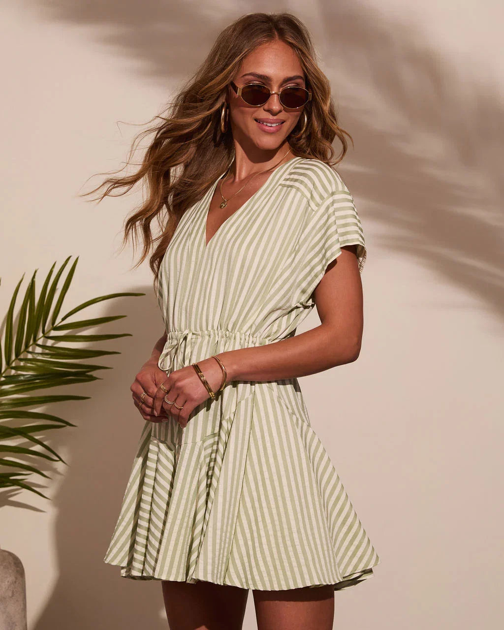 Dylann Striped Mini Dress