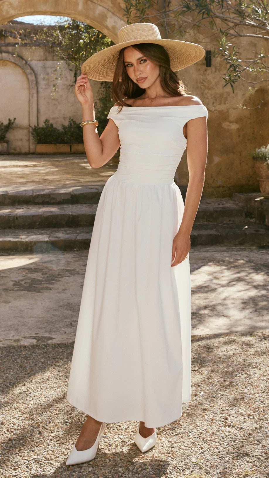 Immy Midi Dress White
