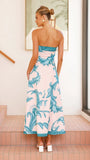 Madra Maxi Dress Aqua Pink Zayna