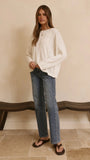 Zana Straight Leg Jeans Mid Blue