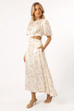 Aminah Puff Sleeve Dress Yellow Floral