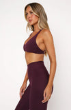 Race Me Sports Bra Plum
