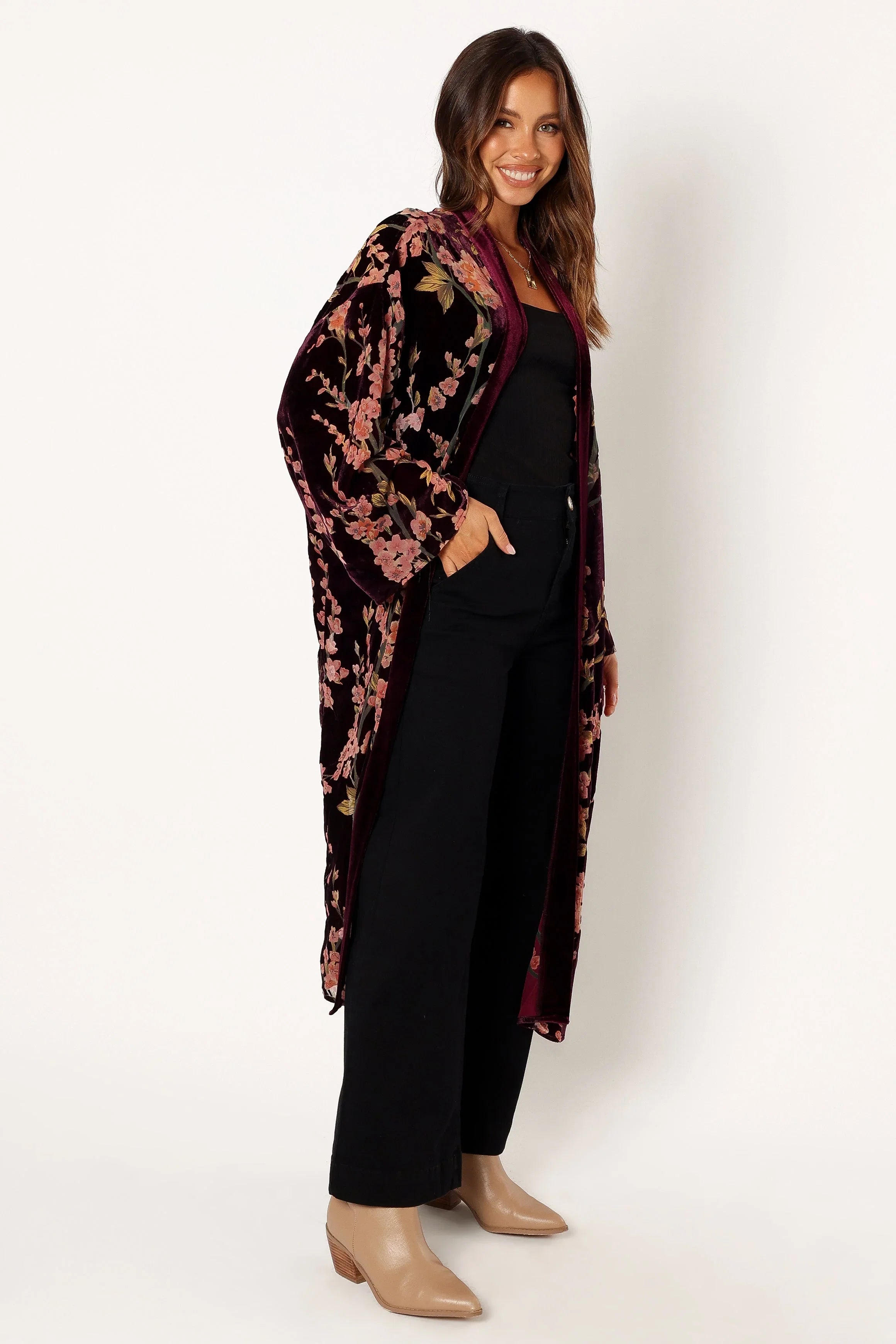 Lennon Velvet Duster Floral