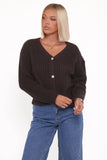 Henderson Thick Knit Cardigan Brown
