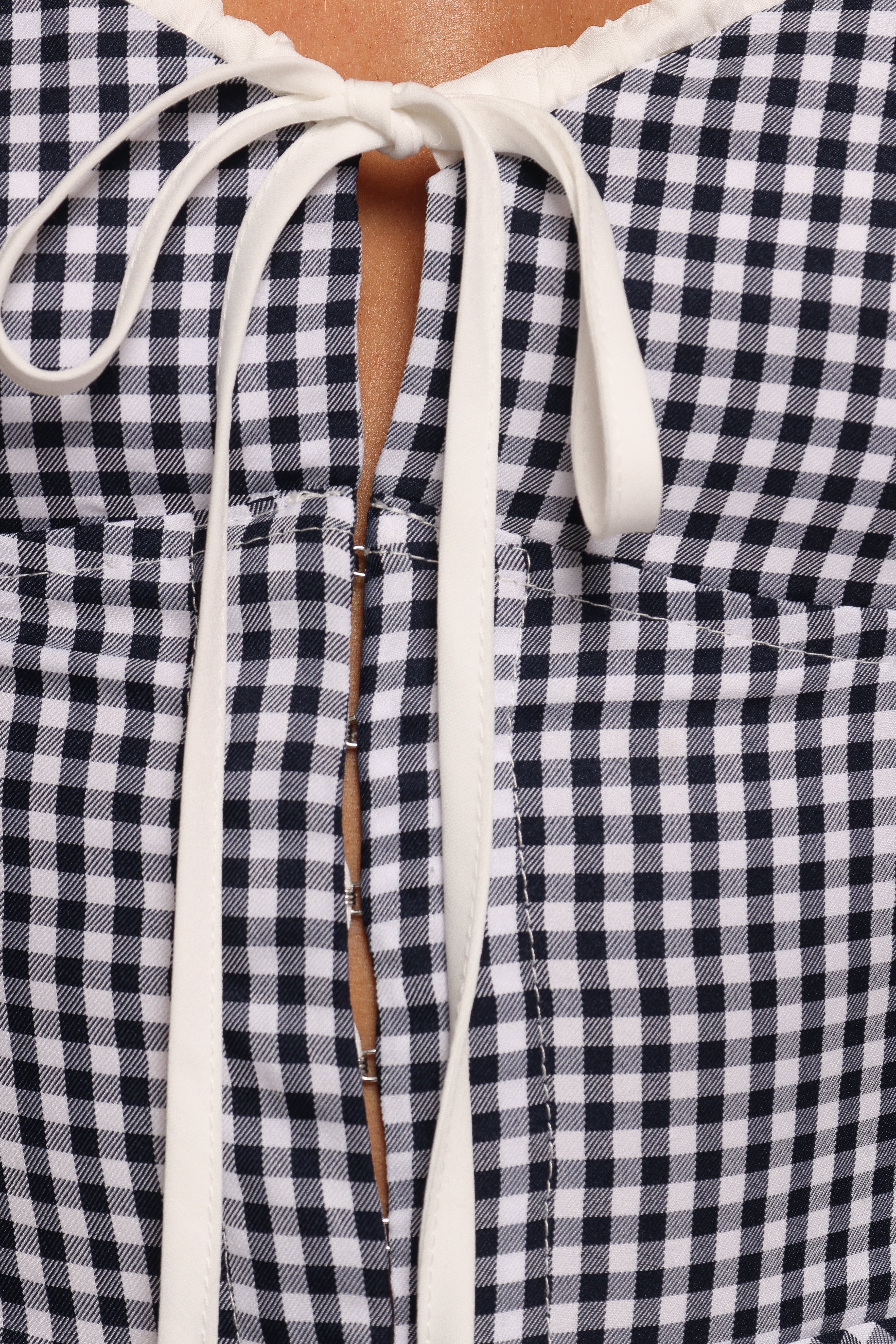 Danella Top Navy Gingham