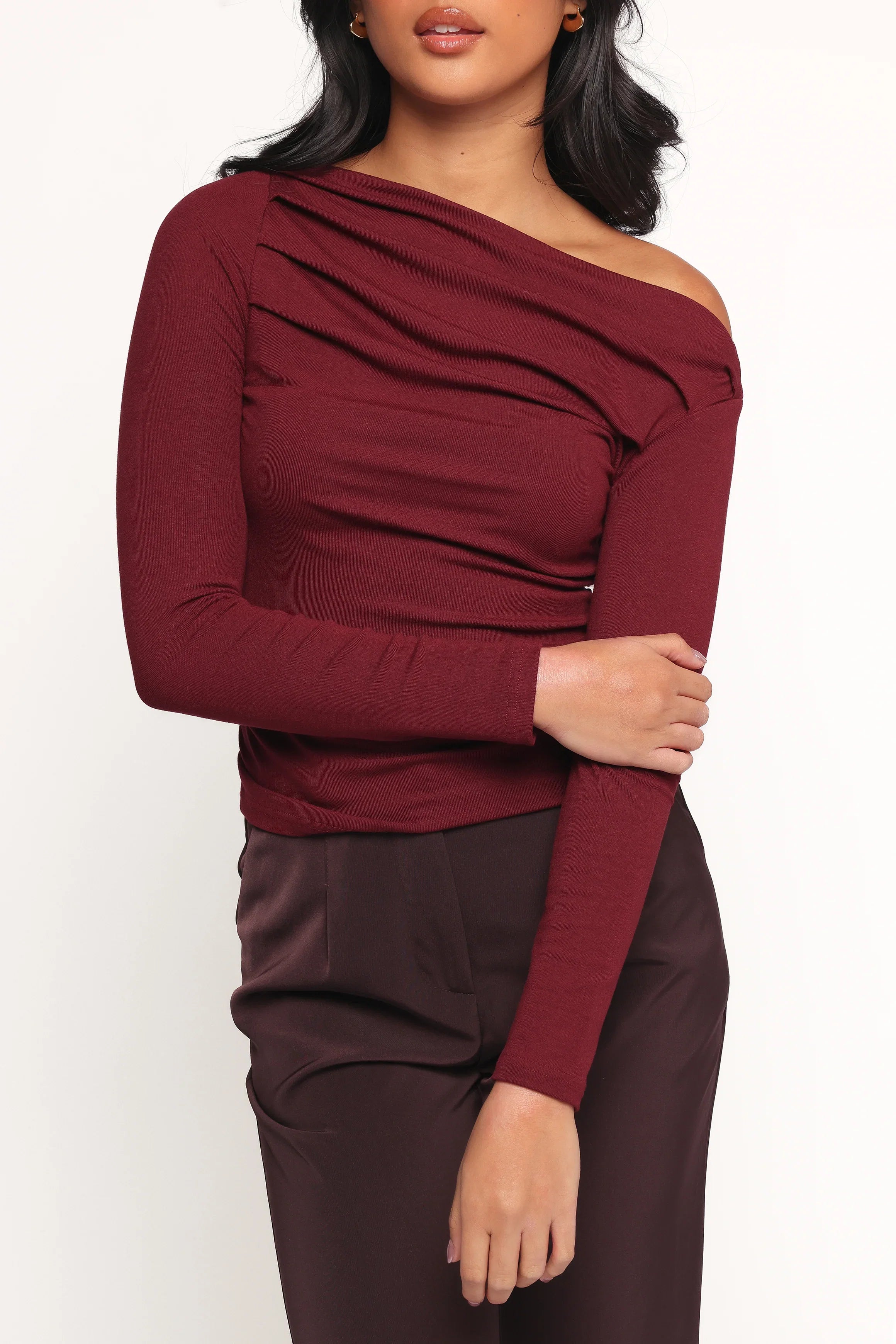 Cer Knit Top Cherry Chocolate