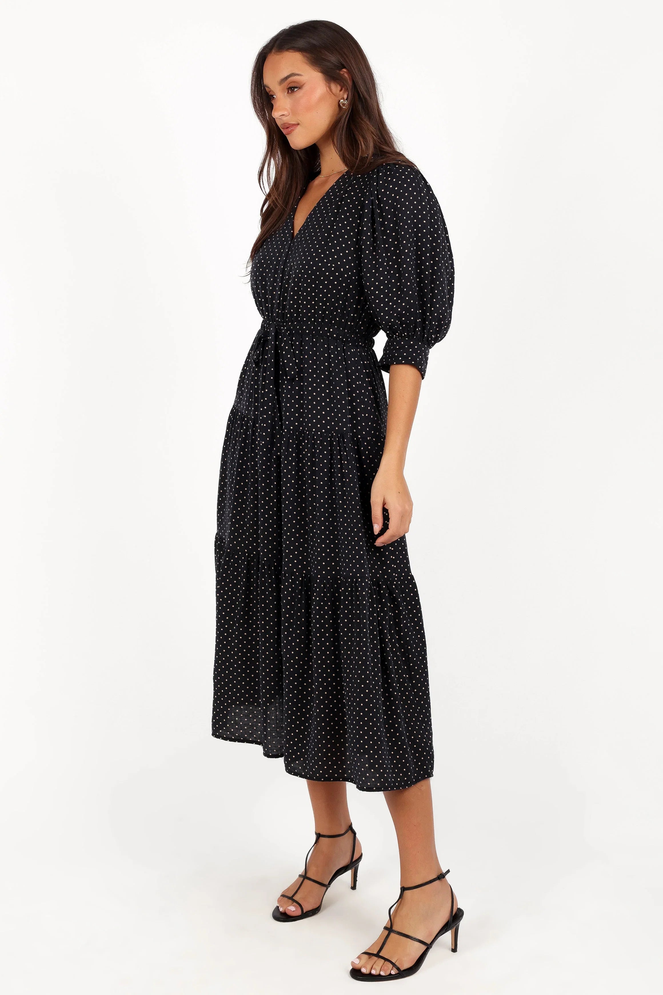 Moscow Midi Dress Black Polka Dot