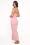 Kinnie Midi Strapless Dress Pink