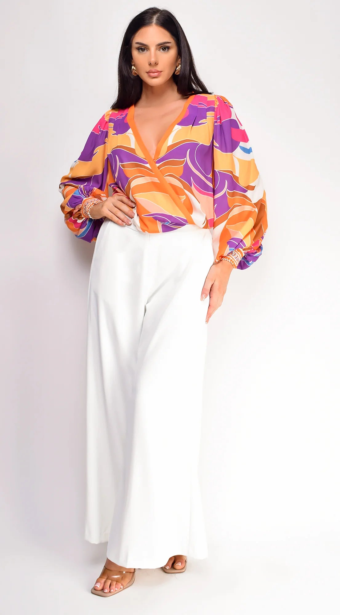 Leona Elasticized Wide Leg Pants Ivory