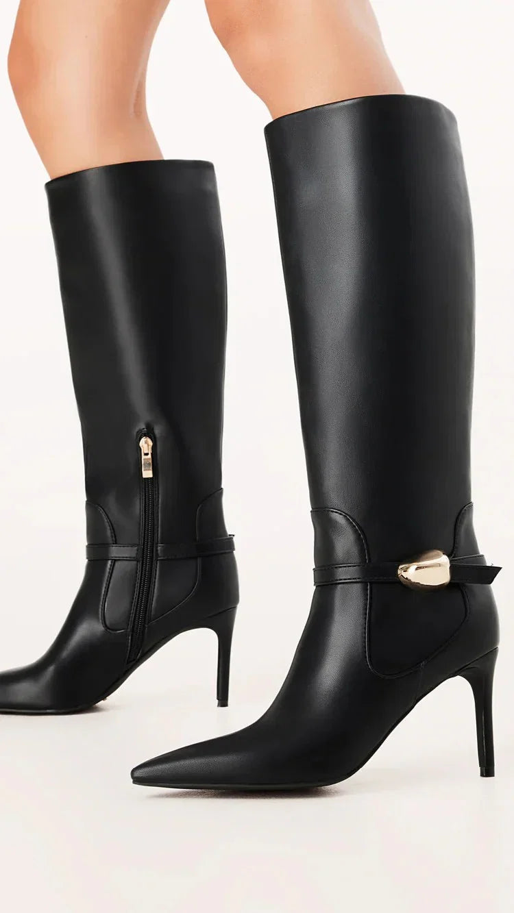 Druella Heeled Boot Black