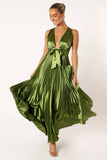 Kris Pleated Maxi Dress Martini Olive