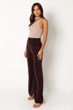 Neveah Silky Wide Leg Trousers Merlot