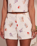 Saltwater Sweetheart Seashell Print Shorts