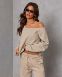 Homebody Honey Off Shoulder Sweatshirt