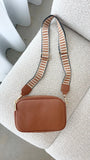 Bella Striped Webbing Camera Bag Tan