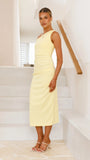 Alaina Midi Dress Yellow