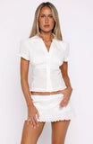 Shes Cute Mini Skort White