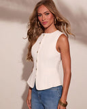 Soft Sailing Button Down Vest Top