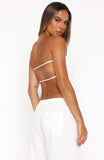 I Knew Youd Leave Strapless Top White