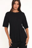 Alix Ribbed Knit Set Black