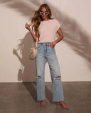 Kemah Contrast Stitch Knit Top