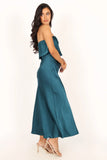 Vienna Strapless Midi Dress Teal