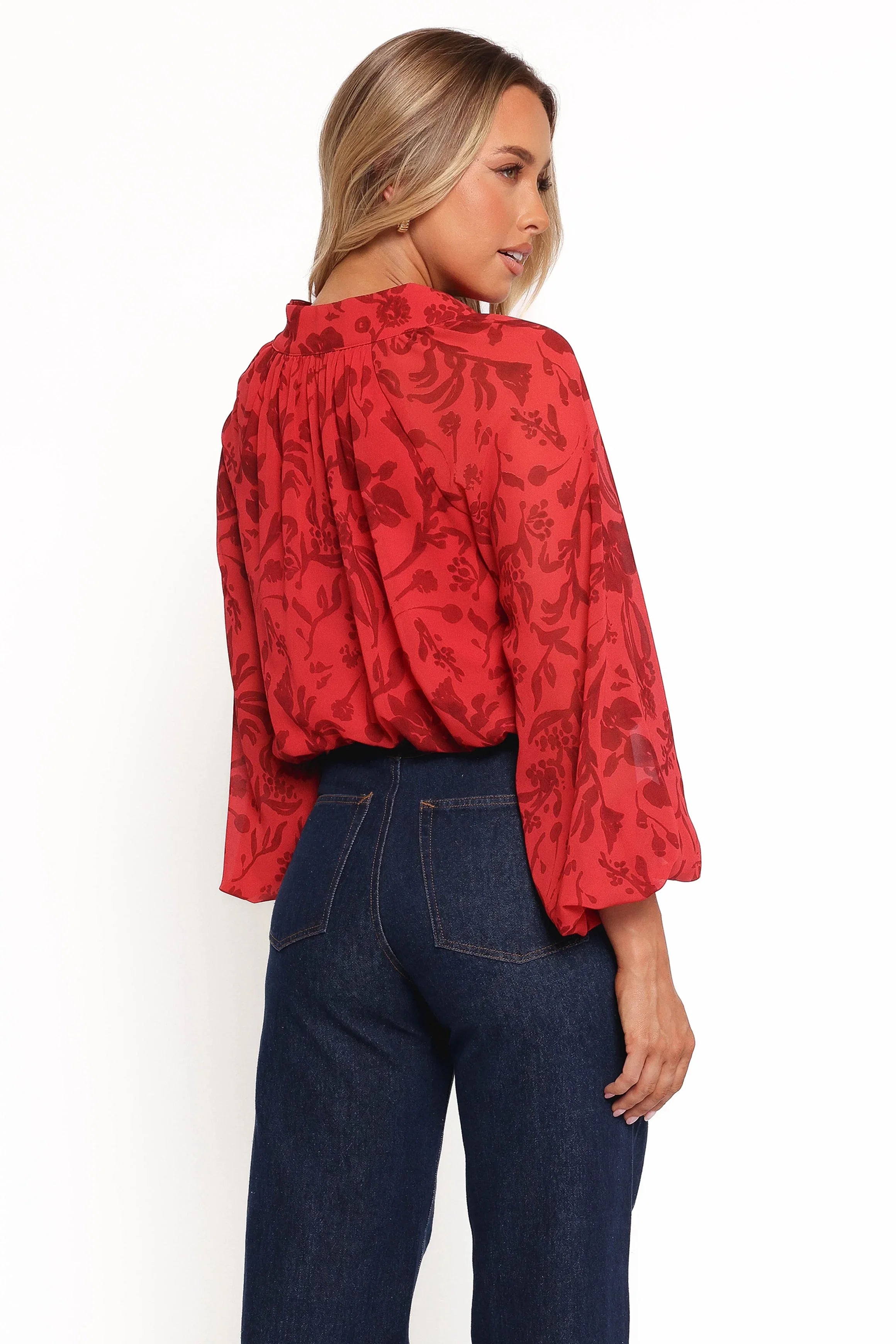 Marni Top Red Floral