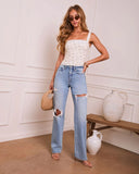 Breezy Meadow Floral Corset Top