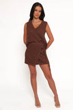 Palma Knit Mini Skirt Chocolate