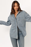 Cassie Oversized Denim Shacket Blue