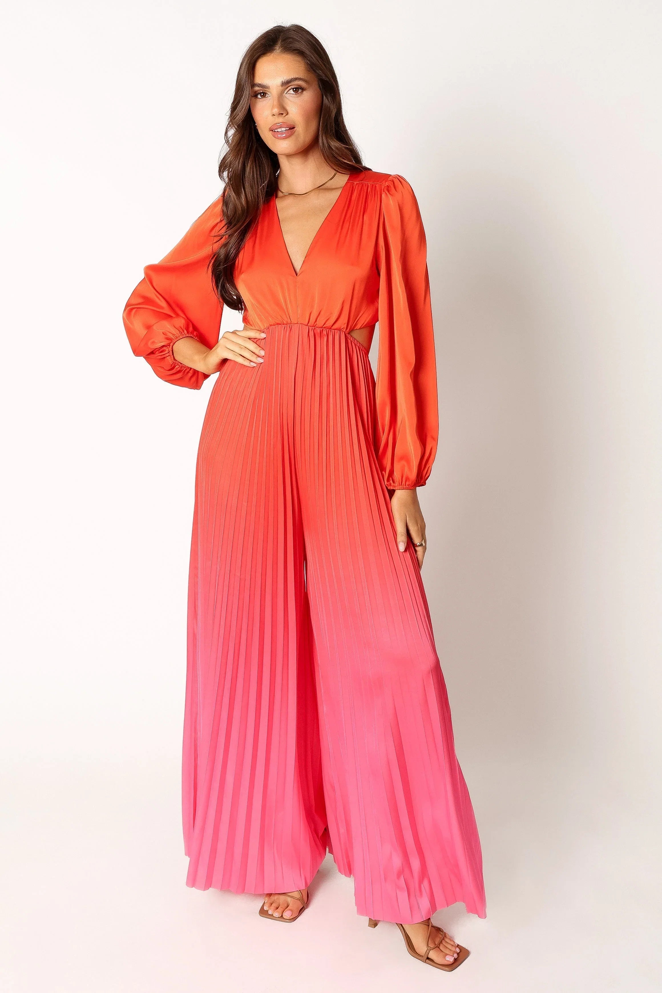 Krista Gradient Jumpsuit Red