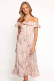 Lauryn Off The Shoulder Midi Dress Blush Rose