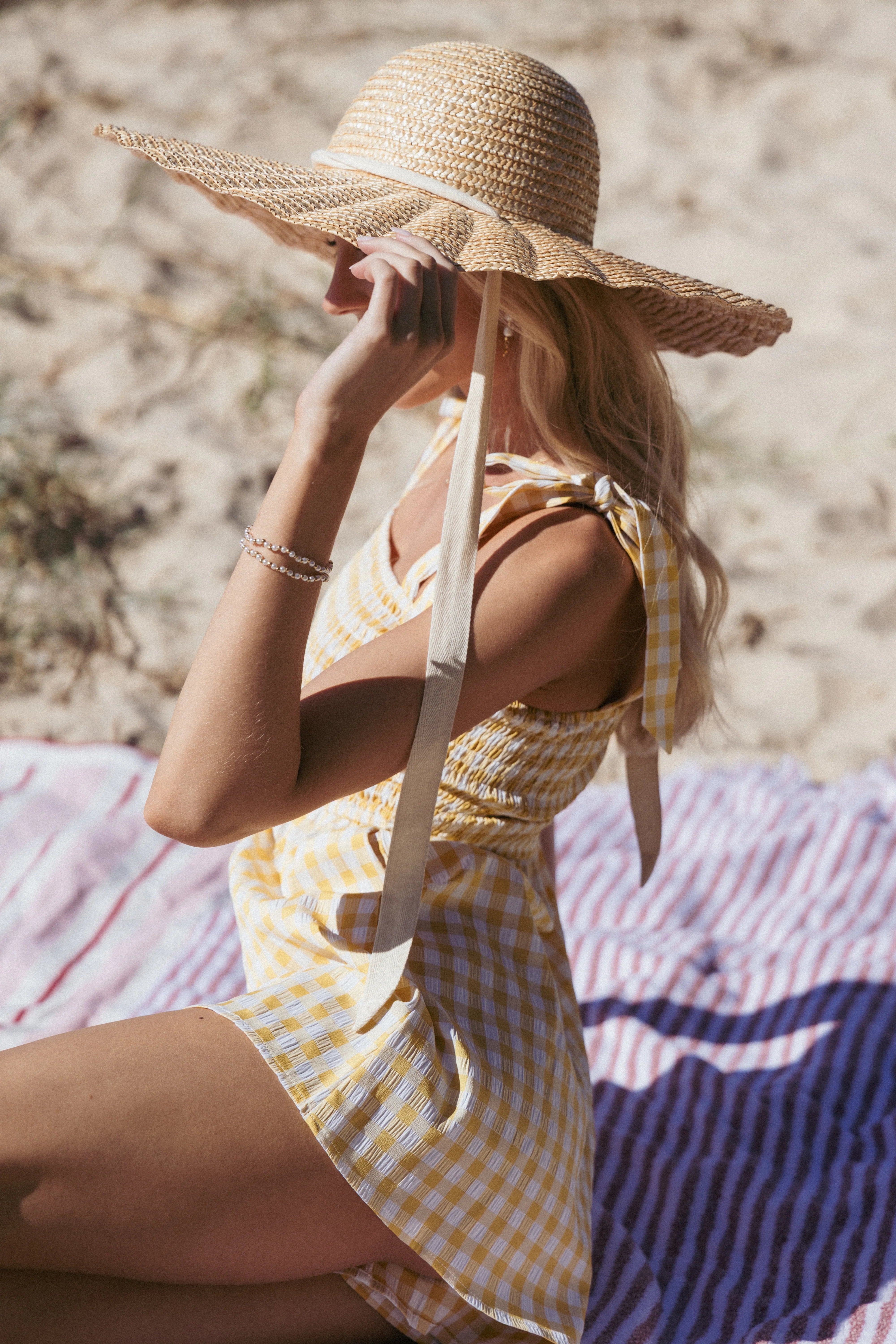 Simo Romper Yellow Gingham