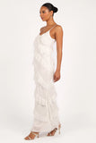 Ciao Ruffles Maxi Dress Cloud White