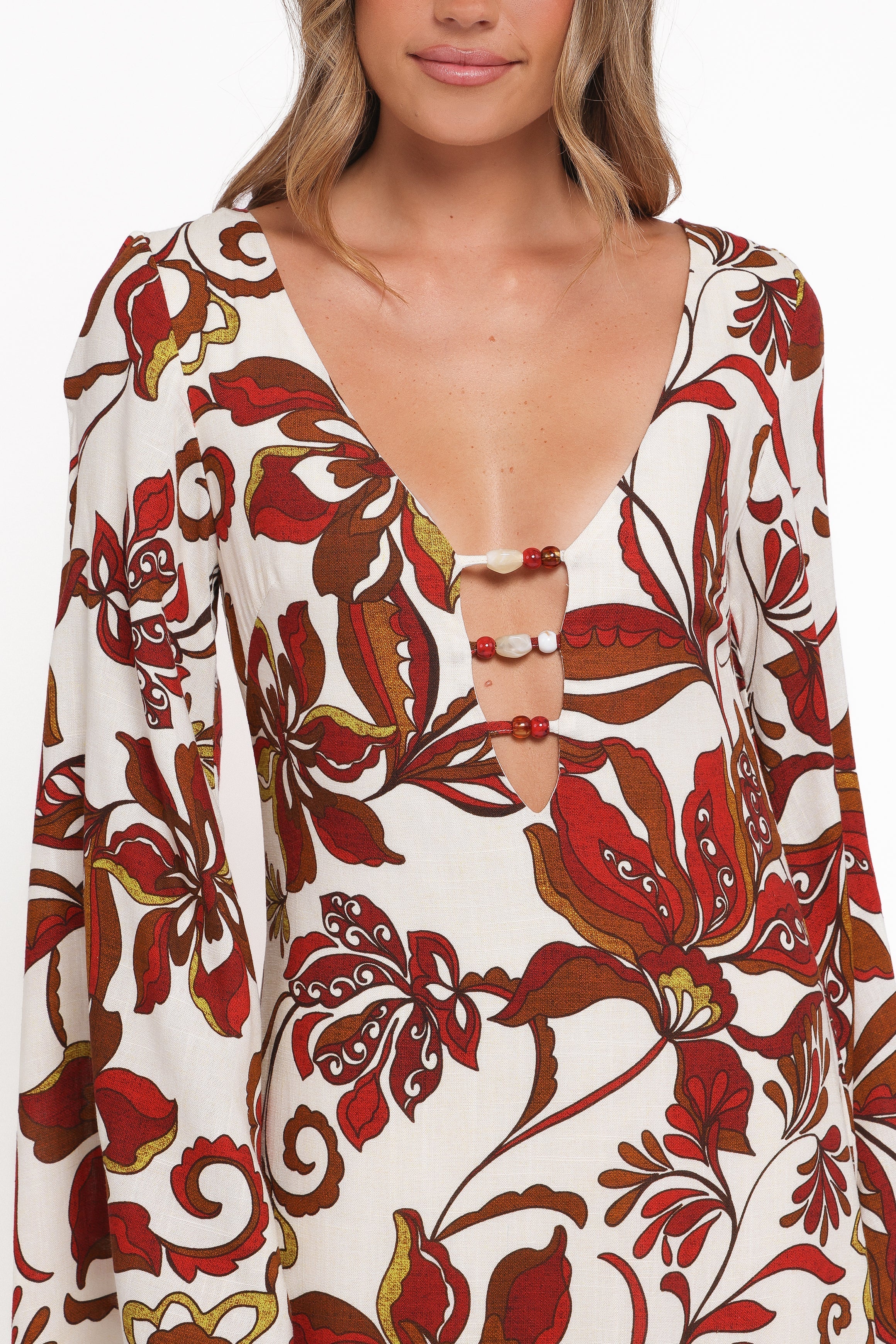 Inala Maxi Dress Brown Floral
