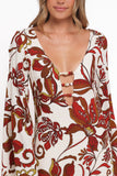 Inala Maxi Dress Brown Floral