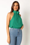 Avery Rosette Detail Top Green