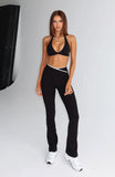 Reflex Flare Leggings Black White
