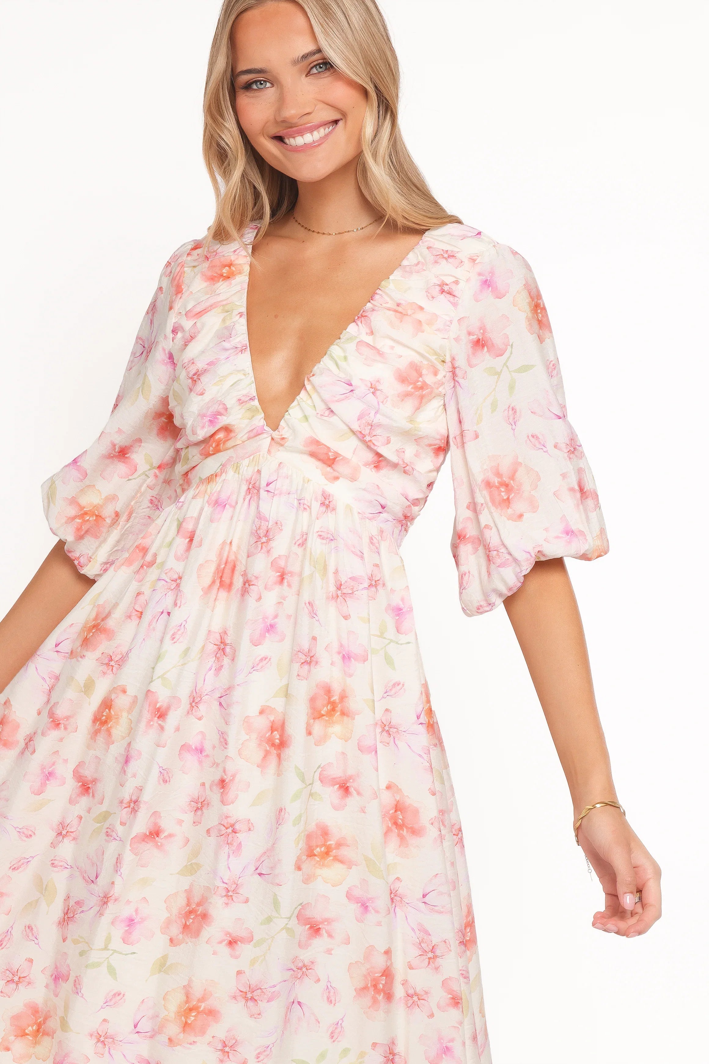 Andara Maxi Dress White Floral