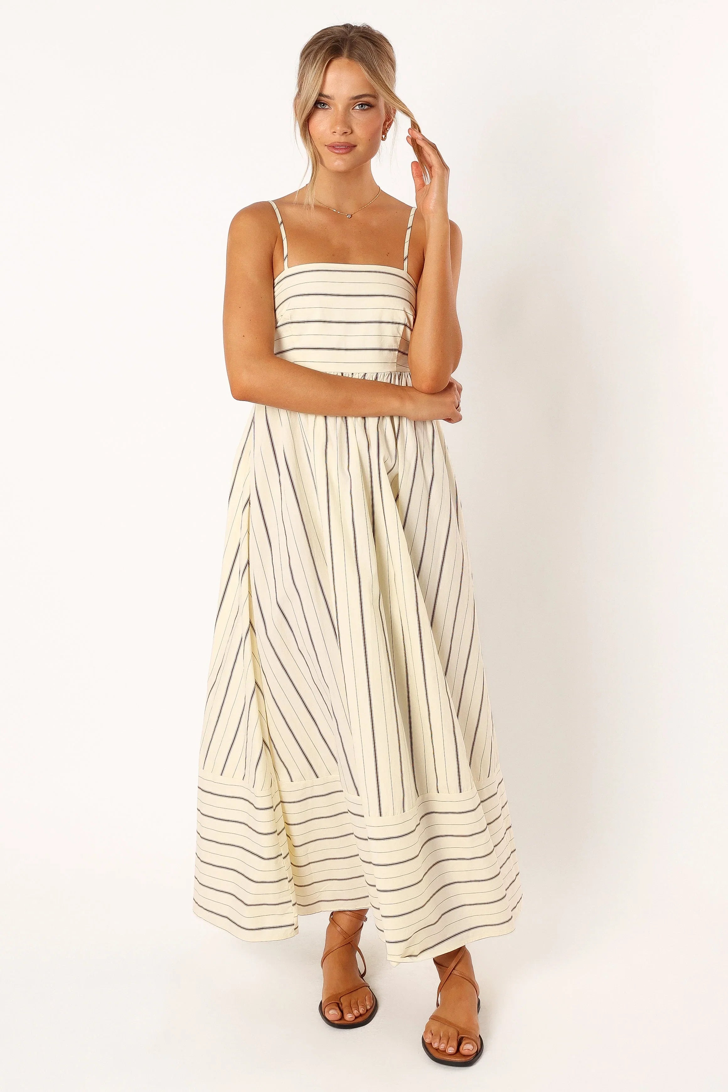 Pixie Maxi Dress Beige Tan