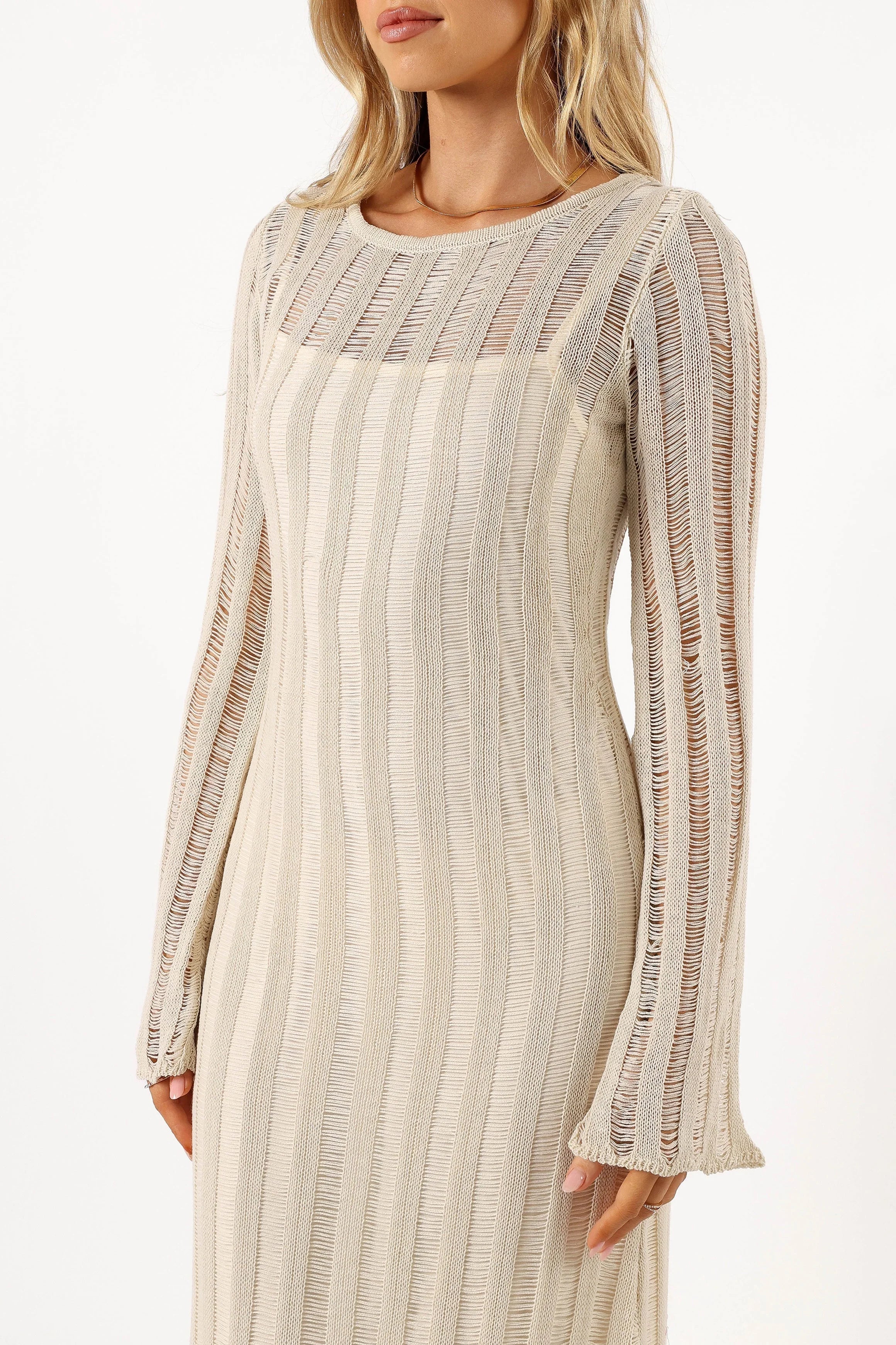 Jaye Long Sleeve Maxi Dress Cream