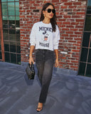 Mickey Mouse Crop Graphic Sweatshirt