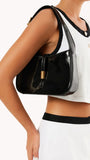 Clara Shoulder Bag Black Patent