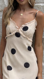 Jianna Maxi Dress Cream Black Polka Dot