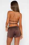 Time Passes Mini Shorts Chocolate