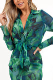 Calista Shirt Dress Green Floral